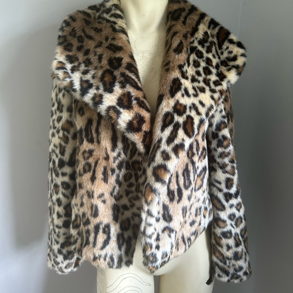 Leopard Print Faux Fur Jacket festival leopard
